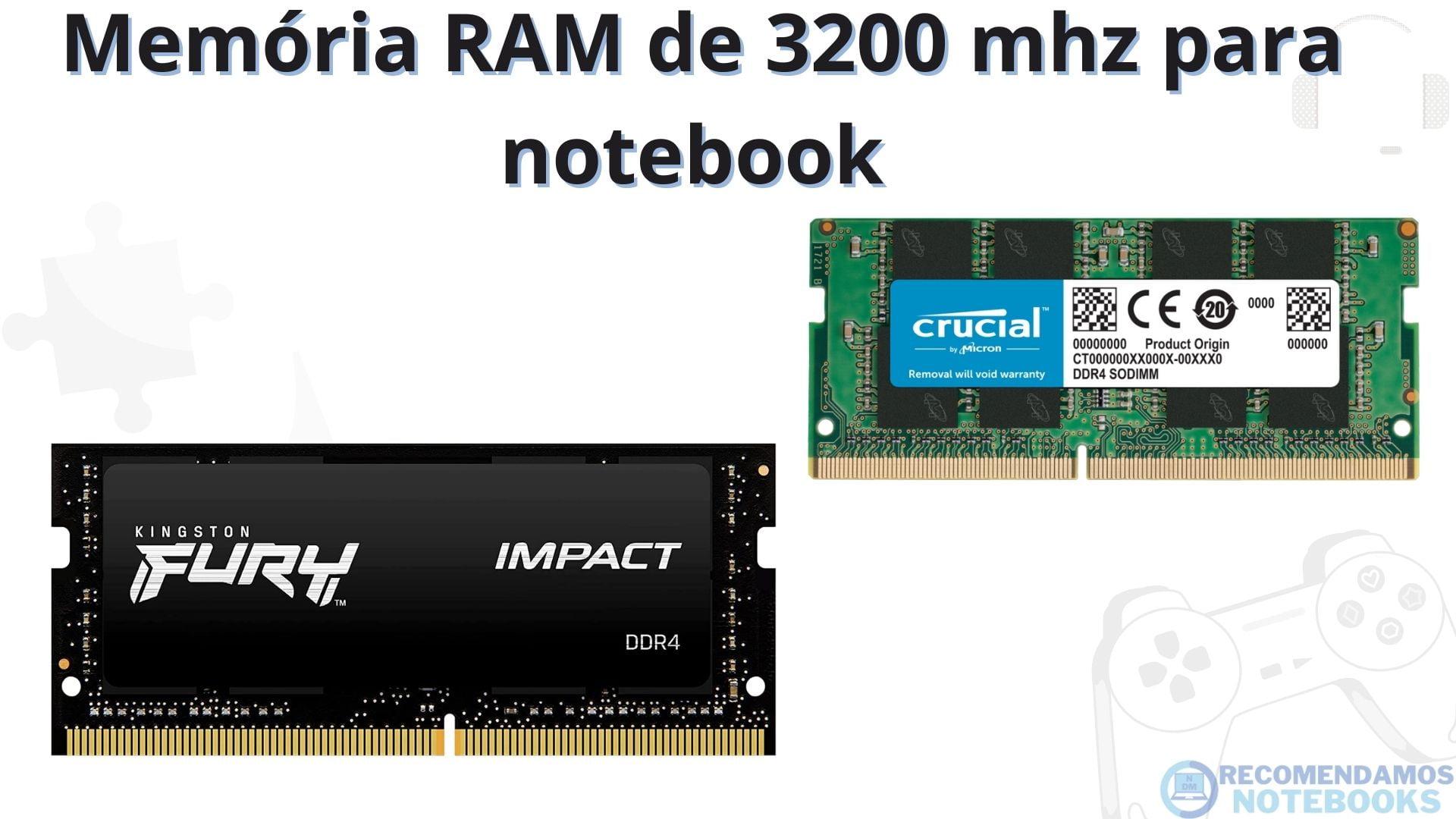 Memória RAM de 3200 mhz para notebook com Memória DDR4 260 pinos