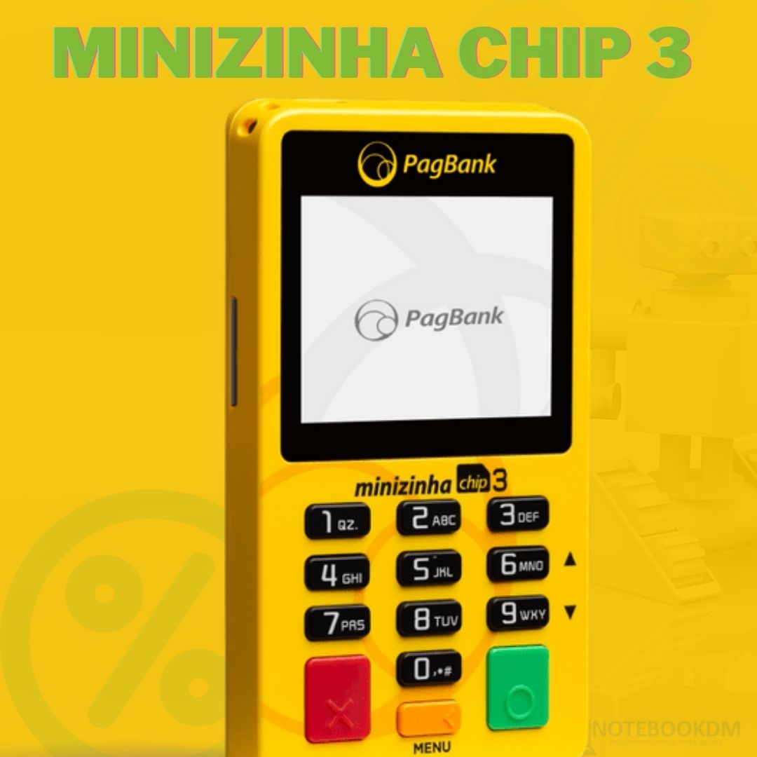 Máquina de Cartão por aproximação para Autônomo sem aluguel + NFC. Minizinha Chip 3 maquininha de cartão super barata
