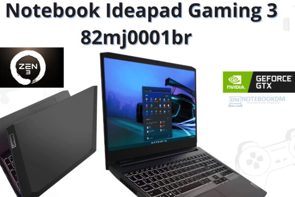 Notebook Ideapad Gaming 3 82mj0001br Com Ryzen 7-5800h e SSD M2 NVME 256 Gigas Windows 11 home + Tela Full HD IPS TECLADO RETRO ILUMINADO
