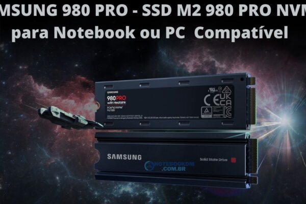 SAMSUNG 980 PRO - SSD M2 980 PRO NVME para Notebook ou PC Compatível O SSD 980 PRO é do tipo M.2 e com tamanho 2280. Ele pode ser encontrado com 1 TB ou com 2 TB de espaço de armazenamento total. Os Notebooks ou PCs devem ter o slot compatível com interface PCIe Gen 4.0 x4, NVMe 1.3c.