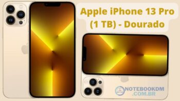 Apple iPhone 13 Pro de 1 TB Dourado POR R$10.999,00 á vista O iPhone 13 Pro é um Smartphone Top de Linha e com excelente qualidade. O Smarphone tem 1 TB de espaço de armazenamento