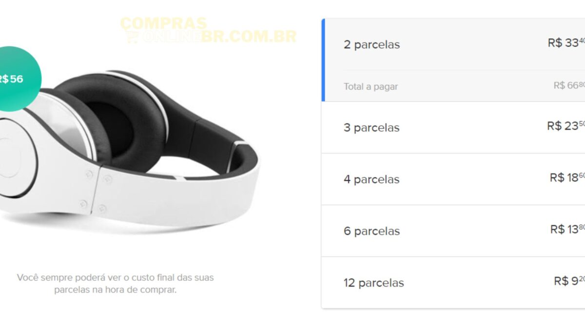 Como comprar parcelado online sem cartão de crédito ? Parcele no boleto em até 12 vezes e receba seu produto no endereço cadastrado