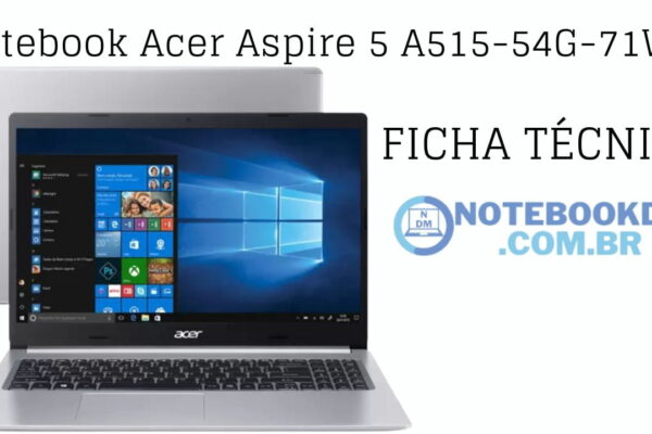 Notebook Acer A515-54G-71WN ficha técnica completa. confira as especificações deste Laptop Acer