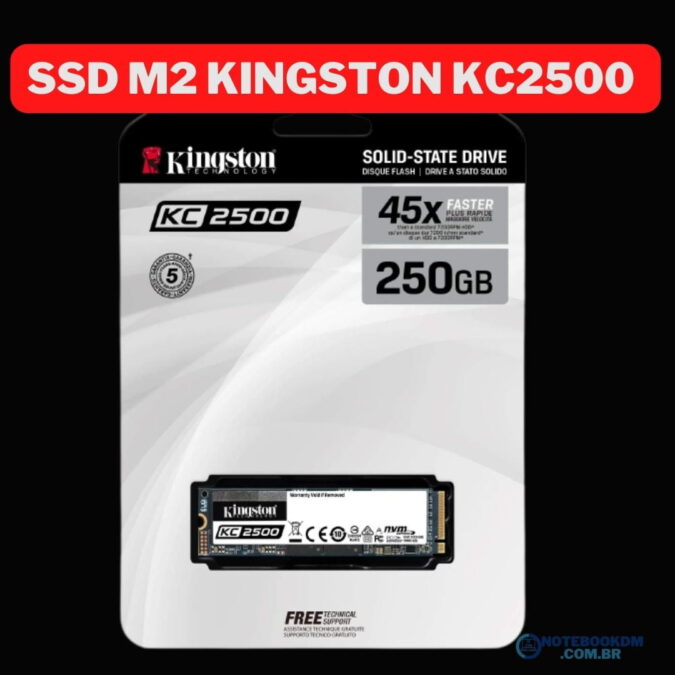 SSD M2 Kingston Kc2500 para notebook ou PC Formato M.2 2280 Nvme