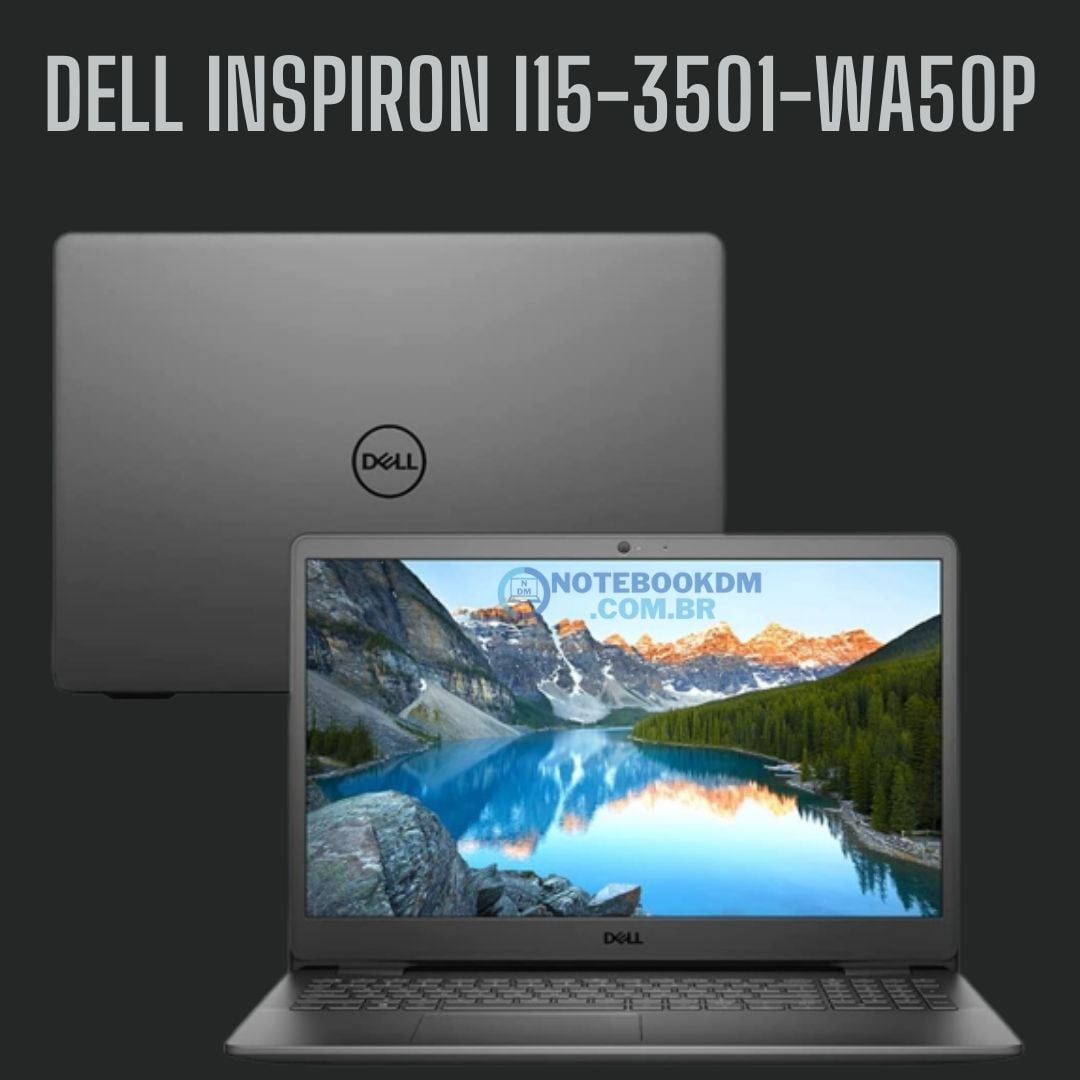 Notebook Dell Inspiron i15-3501-WA50P 15.6" HD 11ª Geração Intel Core i5 8GB 256GB SSD NVIDIA GeForce Windows 11 Preto
