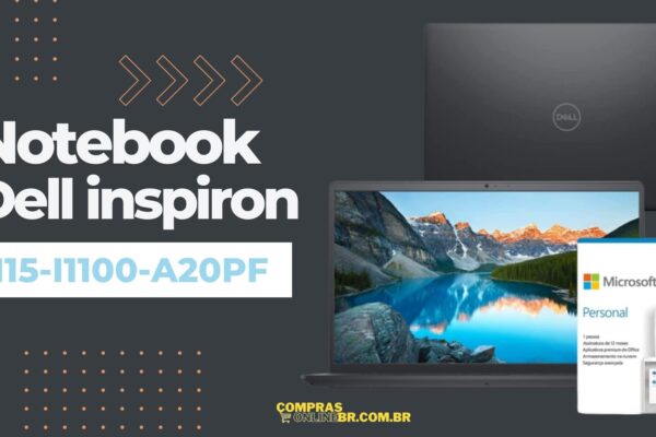 Notebook Dell Inspiron i15 i1100 A20PF COM TELA FULL HD WVA e SSD NVME de 128 GB
