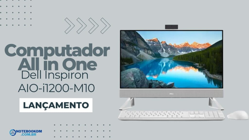 Computador All in One Dell Inspiron AIO-i1200-M10 é bom? Dell com i5-1235U de 12ª Geração, SSD de 256GB PCIe NVMe M.2 e Tela Full HD de 23.8".