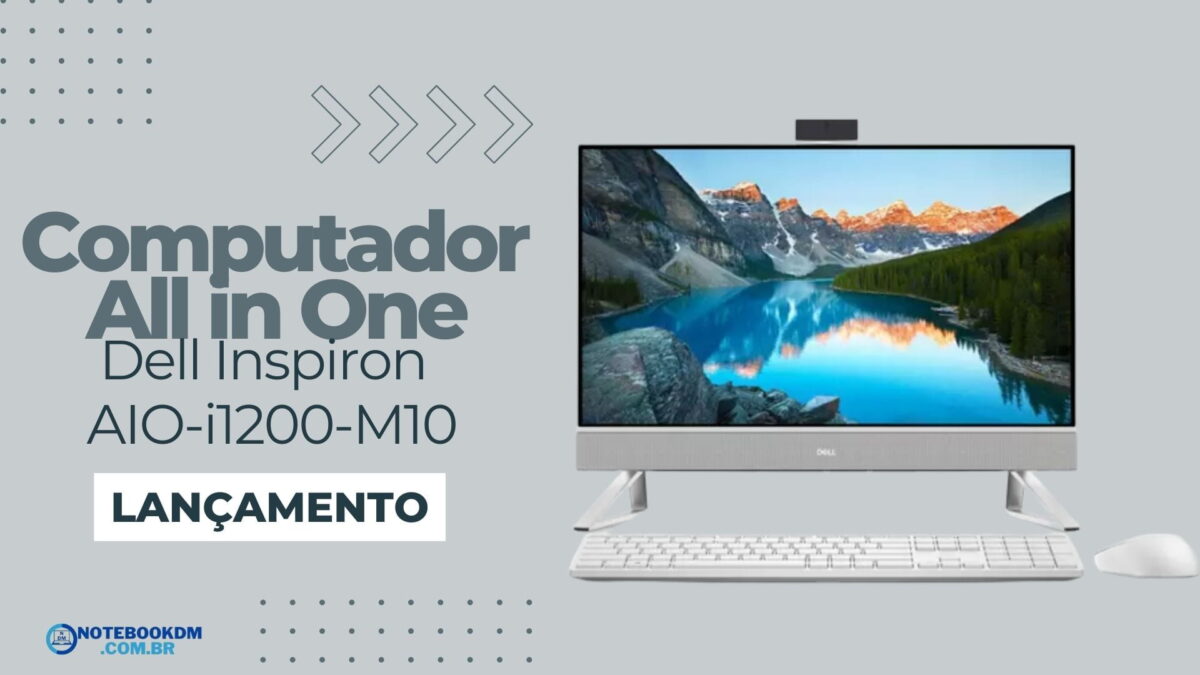 Computador All in One Dell Inspiron AIO-i1200-M10 é bom? Dell com i5-1235U de 12ª Geração, SSD de 256GB PCIe NVMe M.2 e Tela Full HD de 23.8".