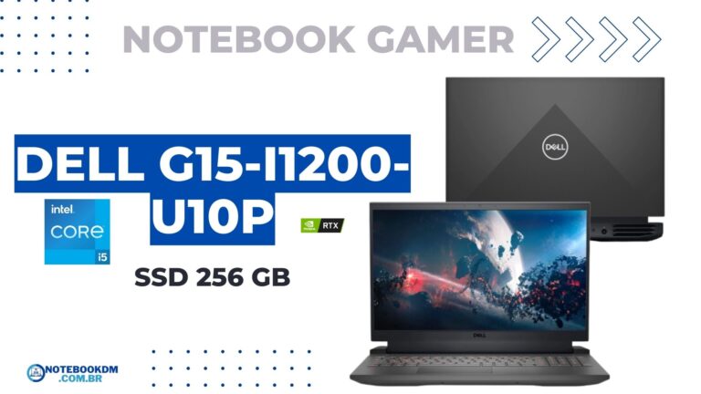 Dell G15-I1200-U10p: Notebook Gamer com RTX 3050 + i5-12500H