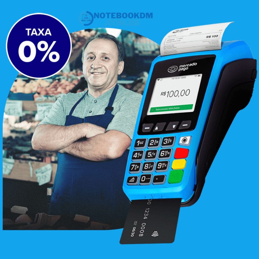 Máquina de cartão sem taxa e sem aluguel