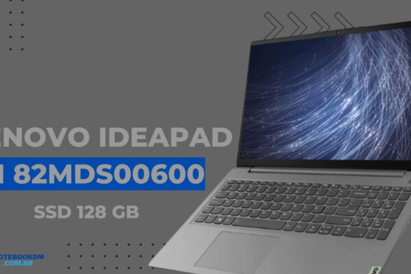 Notebook Lenovo IdeaPad 3i 82MDS00600 equipado com tela FULL HD e SSD DE 128 GIGAS