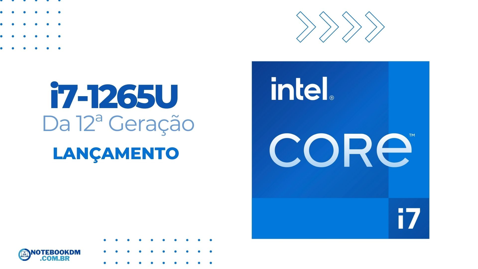 i7-1265U: Processador Intel Core i7 da 12ª Geração