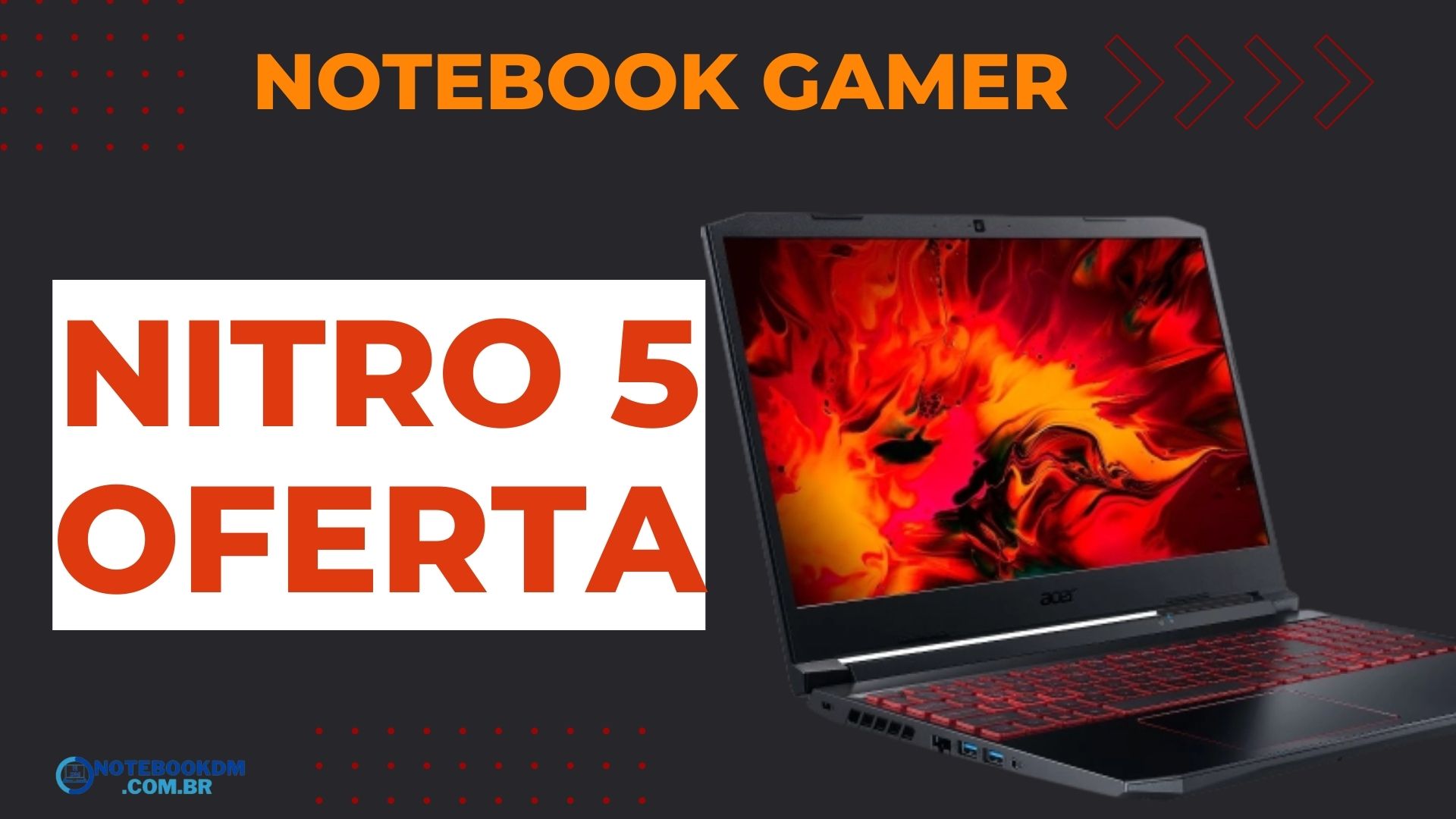 Notebook Acer Nitro 5 AN515-55-59T4 com excelente custo benefício