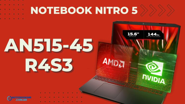 ACER NITRO 5 AN515-45-R4S3: Notebook Gamer com AMD Ryzen 7-5800H