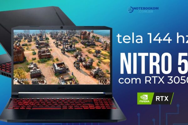 ACER NITRO 5 RTX 3050 Tela de 15.6" Full HD IPS 144HZ 8 GB