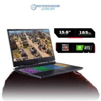 Nitro 5 AN515-46-R6JQ: Notebook com Ryzen 7 6800H + GeForce RTX 3060 2 Nitro 5 AN515-46-R6JQ: Modelo BGS 2022 com RTX 3060 6 GB