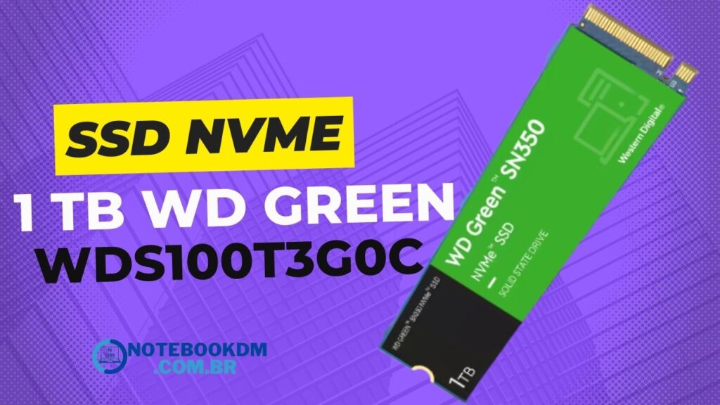 SSD NVME DE 1 TB WD GREEN SN350 até 3.200 MB/s M.2 2280