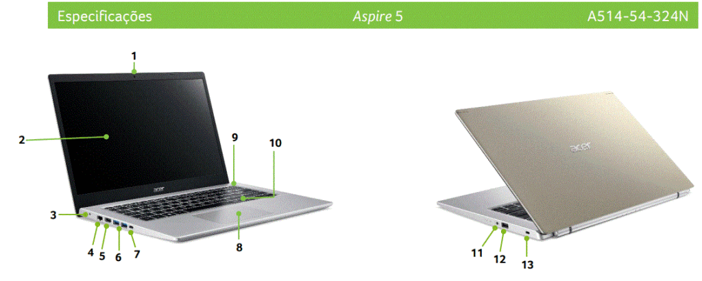 Acer Aspire 5 A514-54-324N é bom ! 2 Acer Aspire 5 A514-54-324N é bom ! Com Linux Gutta e i3 11ª Gen