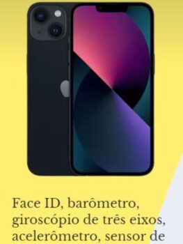 iPhone 13 128GB Meia-noite é bom - Dicas de compra Black Friday 2022- Com CPU de 6 núcleos (2 de desempenho e 4 de eficiência) Tela Super Retina XDR de 6,1 polegadas 2532 x 1170 pixels a 460 ppp