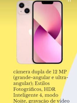 iPhone 13 128GB Rosa é bom - Dicas de compra Black Friday 2022- Com CPU de 6 núcleos (2 de desempenho e 4 de eficiência)