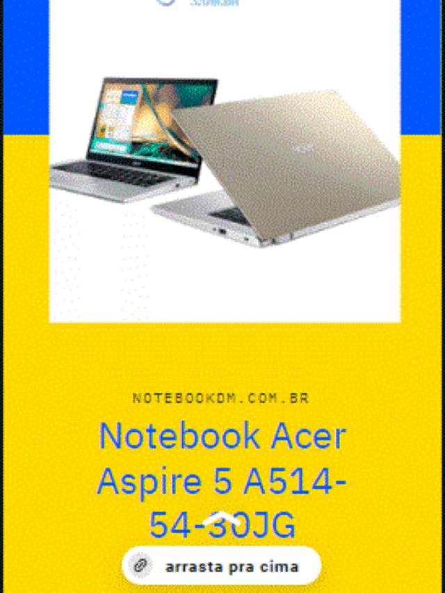 Notebook Acer Aspire 5 Intel Core i3 8GB 512GB - LED 14” Full HD IPS Windows 11 A514-54-30JG