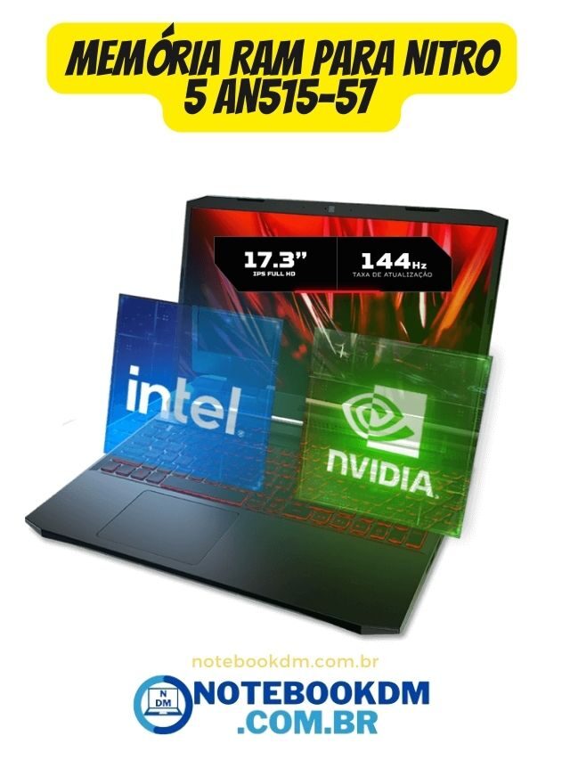 Memória RAM para Nitro 5 AN515-57 520Y 52LC 52ZQ 579B 585H 58D5 71M2 73G1 740K 757A 77JR