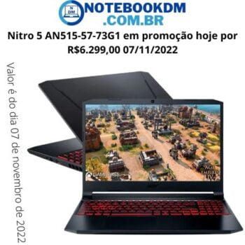 Nitro 5 AN515-57-73G1 por R$6.299,00 com Cupom de desconto