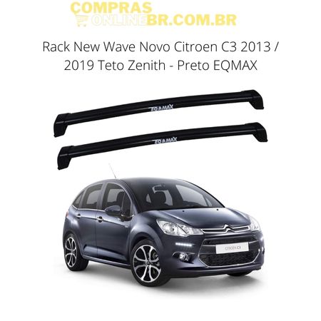 Rack New Wave Citroen C3 para teto em alumínio leve e resistente