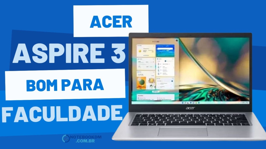 Acer Aspire 3 bom para faculdade A315-58-31UY 1 Este Acer Aspire 3 tem como principais destaques, a sua tela Full HD, seu processador da Décima Primeira Geração, e o seu SSD que garante grande velocidade de carregamento.