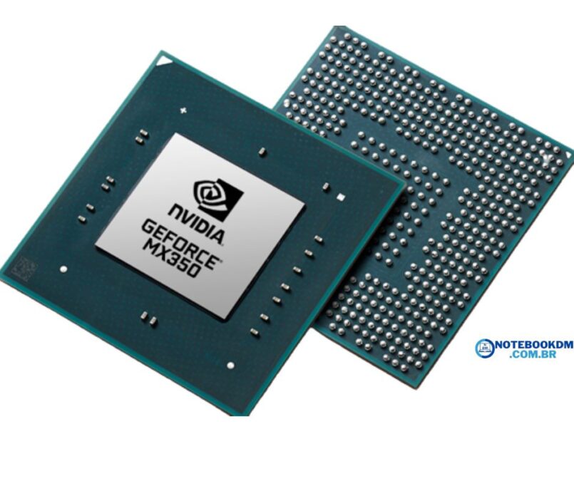 Placa de vídeo dedicada NVIDIA GeForce MX 350 2GB GDDR5 é um chip gráfico intermediário mobile