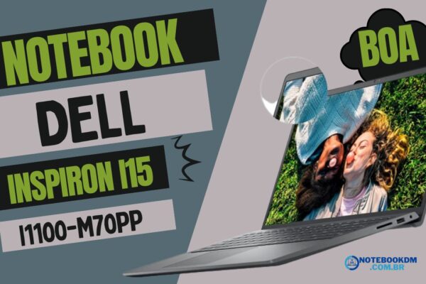 Notebook Dell Inspiron i15-i1100-M70PP com GeForce MX 350 + Intel Core i7-1165G7 Memória de 8GB 3200MHz SSD de 256GB Tela Full HD WVA de 15.6
