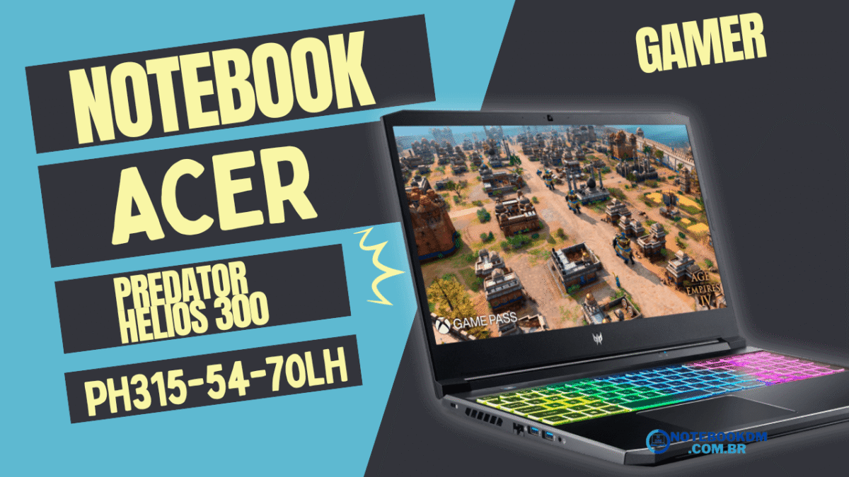 Notebook Gamer Predator Helios 300 PH315-54-70LH - RTX 3070