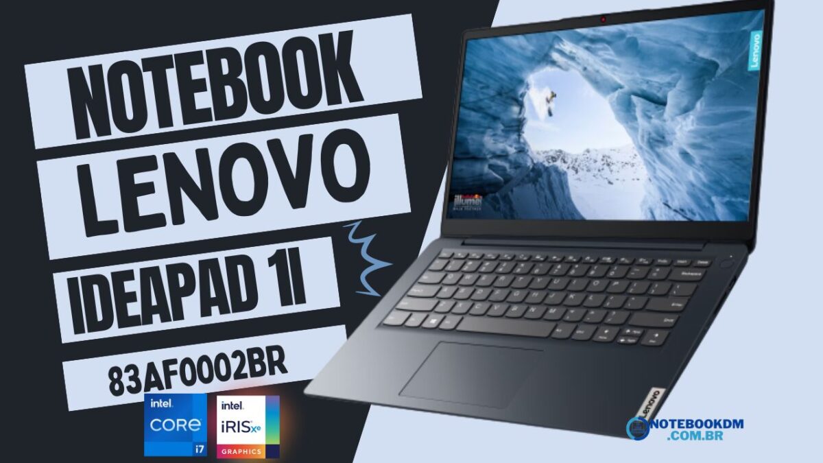 Notebook Lenovo IdeaPad 1i 83AF0002BR i7-1255U 16GB 512GB