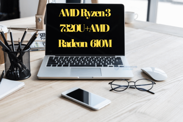 AMD Ryzen 3 7320U com GPU integrada AMD Radeon 610M — 4 núcleos, 8 threads, até 4,1 GHz