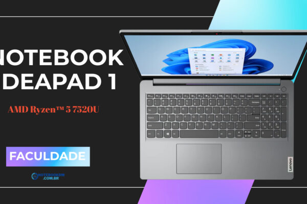 IdeaPad 1 82X50002BR com AMD Ryzen 5 7520U 8 GB 5500MHz