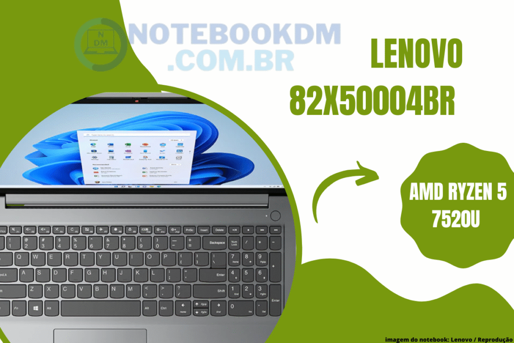 Lenovo 82X50004BR AMD Ryzen 5 7520U AMD Radeon 610M