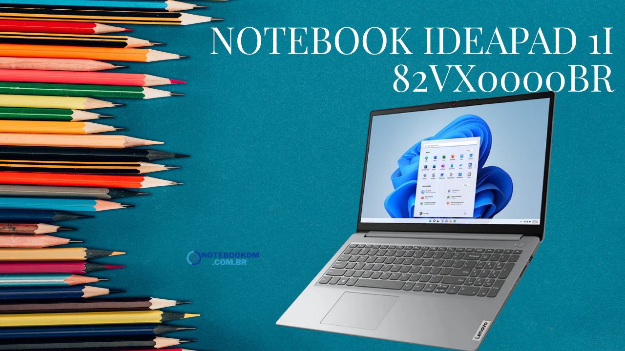 Notebook IdeaPad 1i 82VX0000BR com Intel Celeron N4020 4 GB DDR4-2400MHz (Soldado) 128 GB SSD M.2 Placa gráfica Intel UHD integrada 600