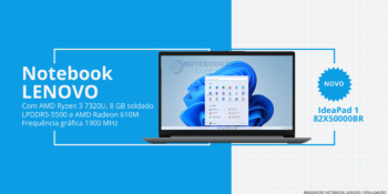 Notebook Lenovo Ultrafino IdeaPad 1 82X50000BR é um novo intermediário para estudar ou trabalhar