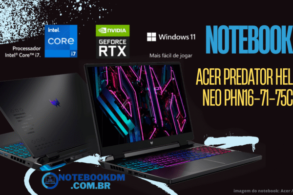 Notebook Acer Predator com RTX 4050 - PHN16-71-75CM
