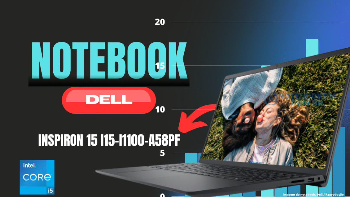 Notebook Dell Inspiron 15 i15-i1100-A58PF - Intel Core i5 16GB Referência Dell 210-BGHT Assinatura anual do Microsoft 365 Personal Full HD