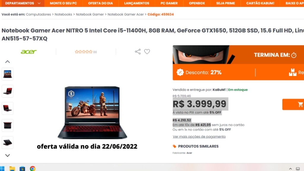 https://www.awin1.com/cread.php?awinmid=17729&awinaffid=901483&clickref=an515-57-57xq&ued=https%3A%2F%2Fwww.kabum.com.br%2Fproduto%2F459634%2Fnotebook-gamer-acer-nitro-5-intel-core-i5-11400h-8gb-ram-geforce-gtx1650-512gb-ssd-15-6-full-hd-linux-preto-an515-57-57xq
