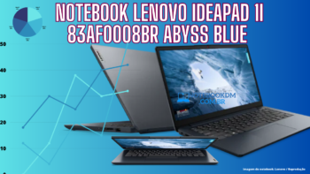 Notebook Lenovo IdeaPad 1i 83AF0008BR Abyss Blue i5-1235U Intel Iris Xe SSD 256GB Memória RAM 8GB DDR4-3200 Alto-falantes Dolby Audio