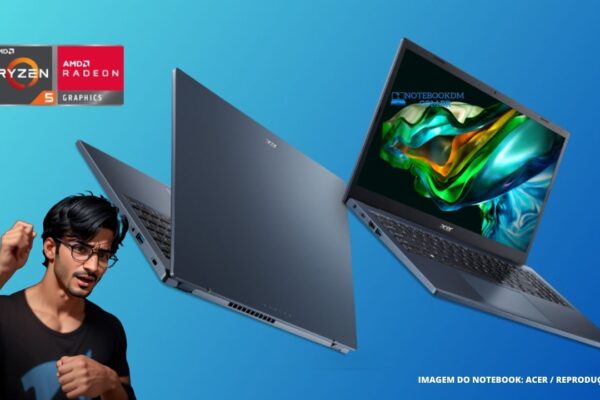 Acer Aspire 3 A315-24P-R31Z - Ryzen 5 7520U | Radeon 610M 8 GB RAM LPDDR5 de até 5500 MHz Windows 11 Home 64-bits SSD NVMe 512 GB
