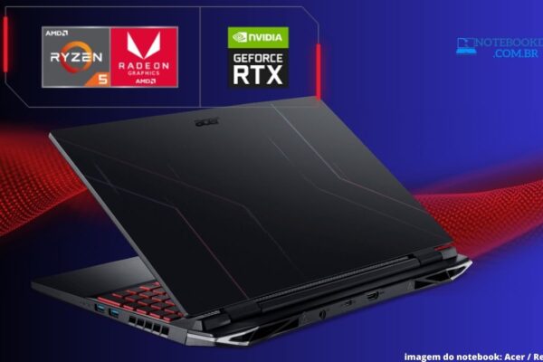 Nitro 5 AN515-47-R5SU | RTX 3050 | AMD Ryzen 5 7535HS | Radeon 660M | Armazenamento 512 GB SSD NVMe | Linux Gutta 64-bits | 8 GB RAM DDR5