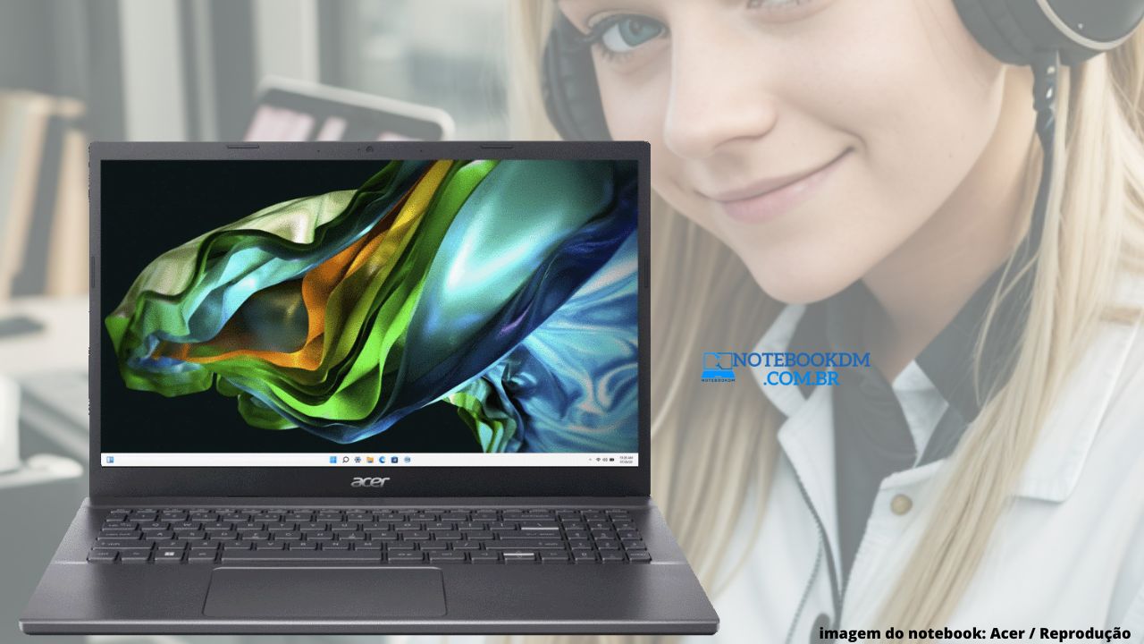 Notebook Acer Aspire 5 A515-57-565J i5–12450H 12ª | SSD nvme 512 GB | Tela FULL HD | 8 GB RAM • Slot dedicado livre M.2 2280 Windows 11 Home