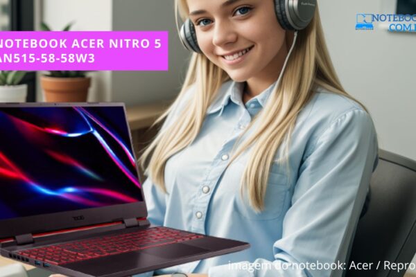 Notebook Acer Nitro 5 An515-58-58w3 I5 12ªgeração RTX 3050 Processador Intel® Core™ i5-12450H 512 GB de armazenamento em SSD NVMe