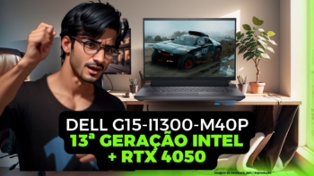 Notebook RTX 4050 i5-13450HX Dell G15-i1300-M40P 13ª Geração SSD de 512GB PCIe NVMe M.2 Memória de 16GB DDR5 (2x8GB) 4800MHz RGB 4-zones