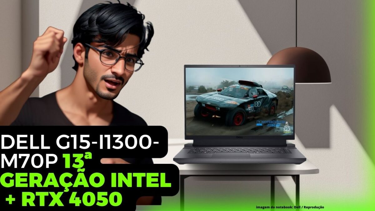 Notebook RTX 4050 i7-13650HX Dell G15-i1300-M70P 13ª Geração Tela 15.6" 165Hz 16GB 1TB SSD NVIDIA RTX Notebook Gamer Dell G15-i1300 2023