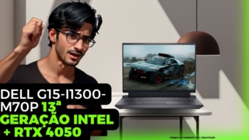 Notebook RTX 4050 i7-13650HX Dell G15-i1300-M70P 13ª Geração Tela 15.6" 165Hz 16GB 1TB SSD NVIDIA RTX Notebook Gamer Dell G15-i1300 2023