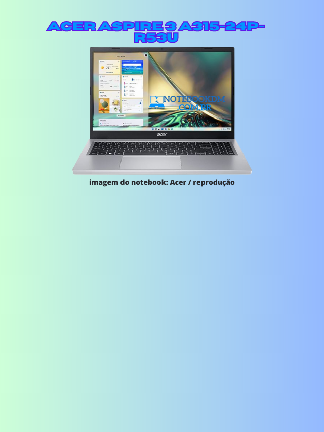 Acer Aspire 3 A315-24P-R53U AMD Ryzen 3 7320U Radeon 610M